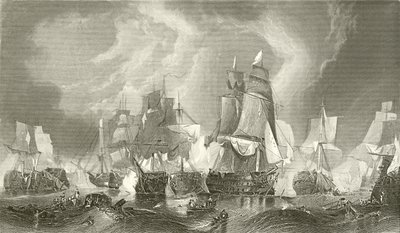 The Battle of Trafalgar by C. Stanfield